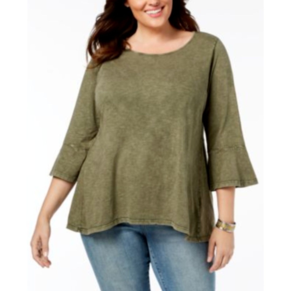 Style & Co. Womens Plus Size 1X High-Low Hem